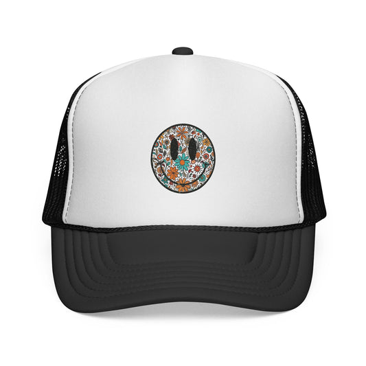 Floral Cactus Patch Trucker Cap | Southwestern Desert Flower Design