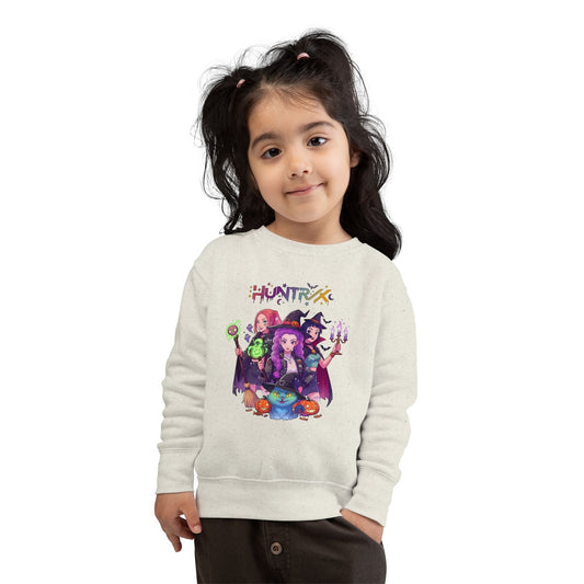 Cute Witch Sisters Halloween Crewneck - Toddler Sweatshirt