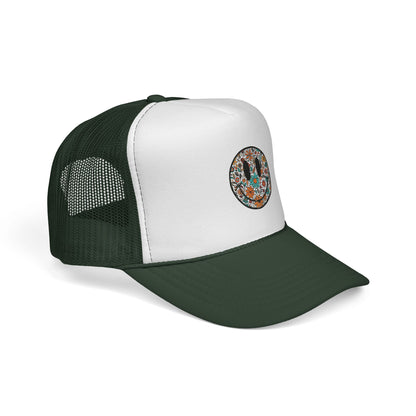 Floral Cactus Patch Trucker Cap | Southwestern Desert Flower Design