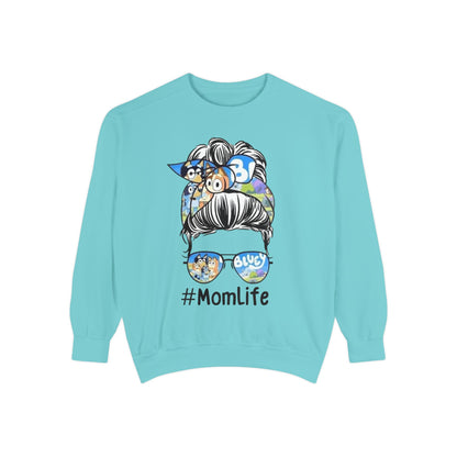 #MomLife Messy Bun Graphic Sweatshirt