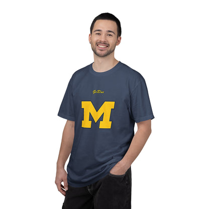 Go Blue M Block Letter T-Shirt | Collegiate Logo Tee