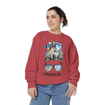 #MomLife Messy Bun Graphic Sweatshirt