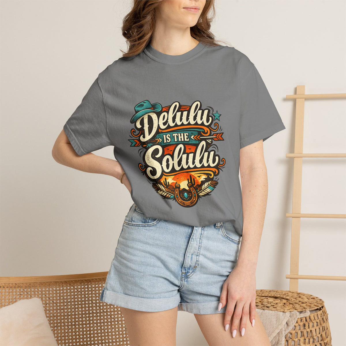 Delulu is the Solulu Retro Graphic Tee