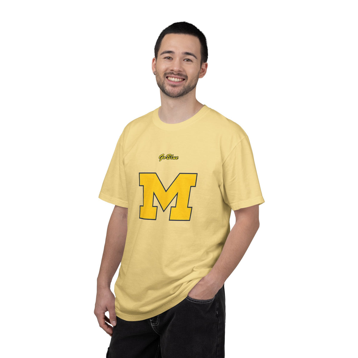 Go Blue M Block Letter T-Shirt | Collegiate Logo Tee