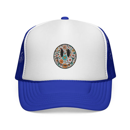 Floral Cactus Patch Trucker Cap | Southwestern Desert Flower Design