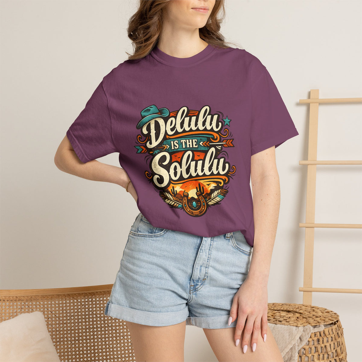Delulu is the Solulu Retro Graphic Tee