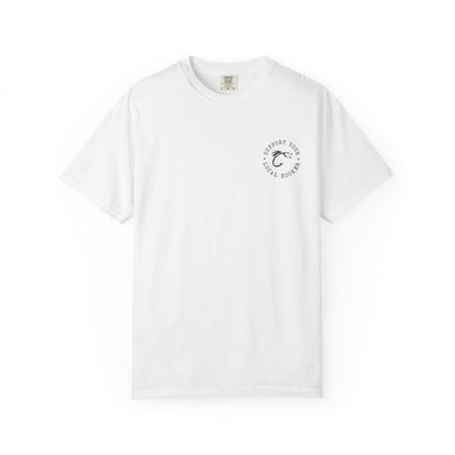 Swallow Baby Don't Spit Fishing Graphic T-Shirt | Retro Sunset Bass Design