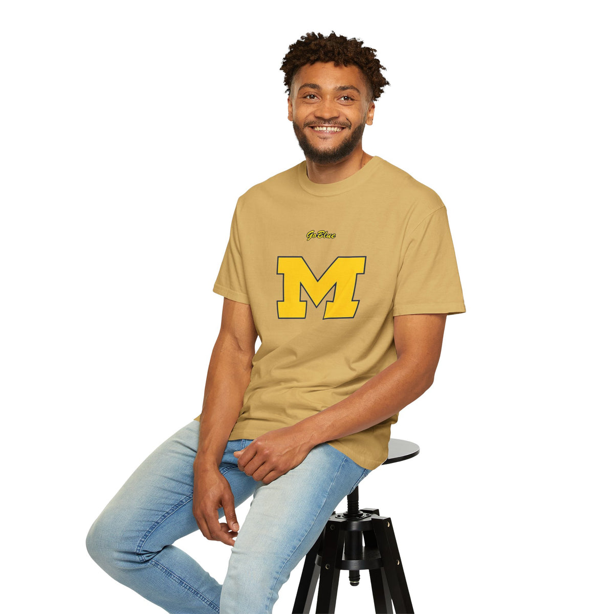 Go Blue M Block Letter T-Shirt | Collegiate Logo Tee