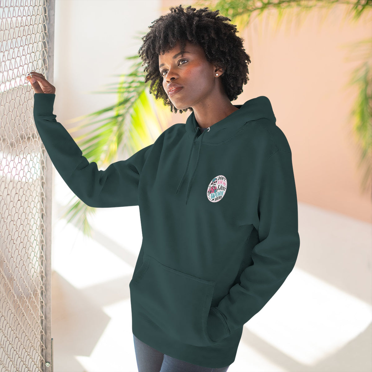 Don't Ask Me, I Just Work Here Retro Skull Workwear Pullover