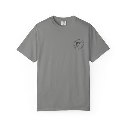 Swallow Baby Don't Spit Fishing Graphic T-Shirt | Retro Sunset Bass Design