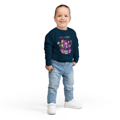Cute Witch Sisters Halloween Crewneck - Toddler Sweatshirt