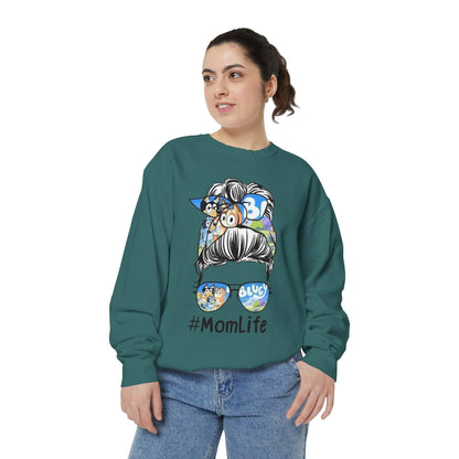 #MomLife Messy Bun Graphic Sweatshirt