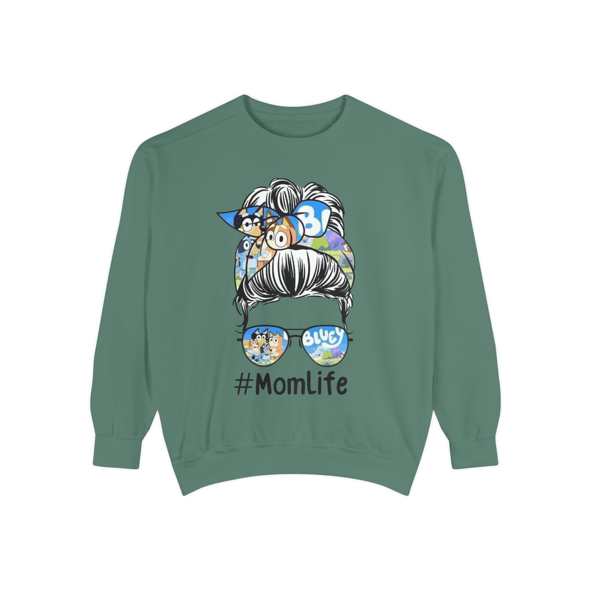 #MomLife Messy Bun Graphic Sweatshirt