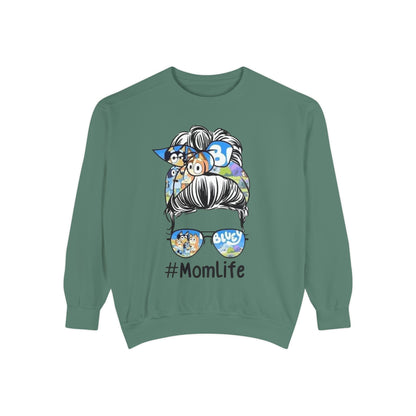 #MomLife Messy Bun Graphic Sweatshirt