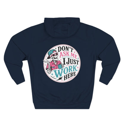 Don't Ask Me, I Just Work Here Retro Skull Workwear Pullover