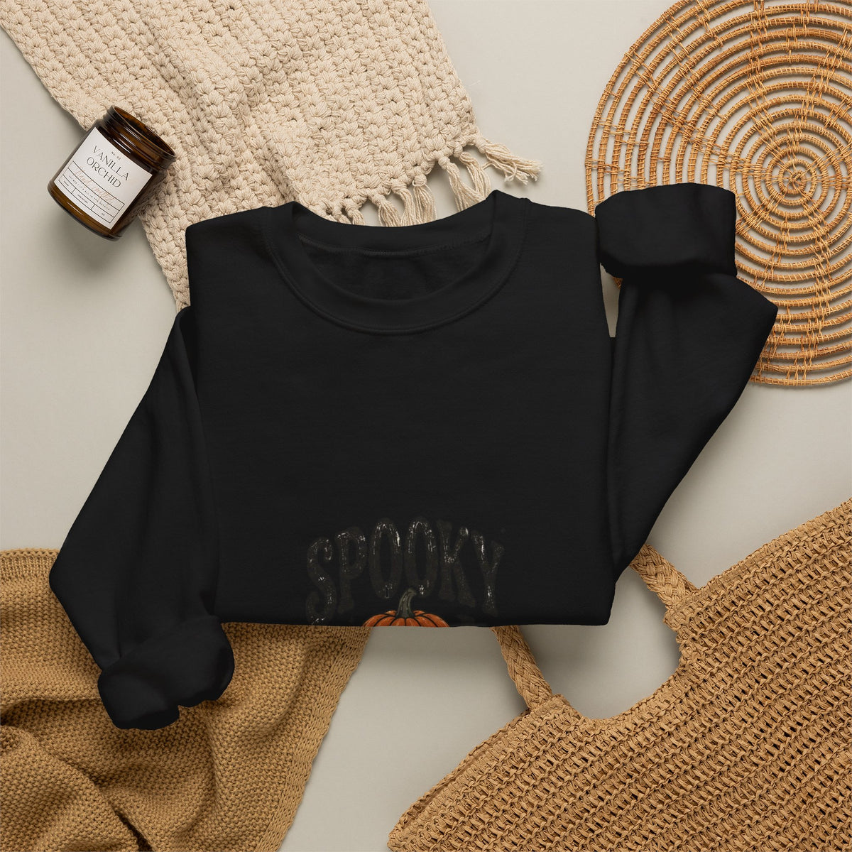Spooky Season Sweatshirt — Vintage Pumpkin Halloween Crewneck