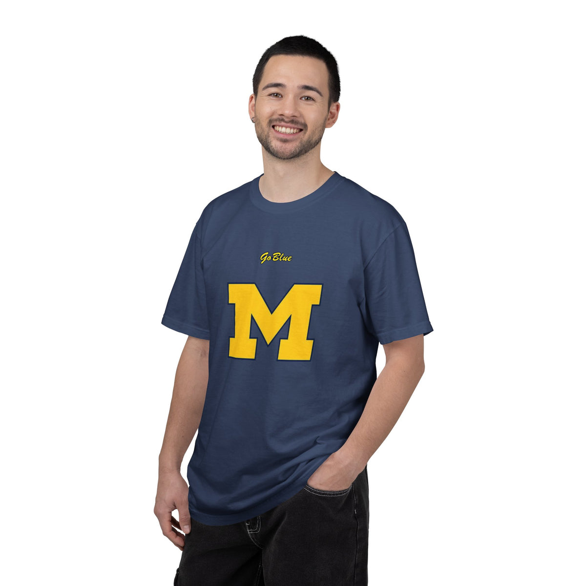 Go Blue M Block Letter T-Shirt | Collegiate Logo Tee
