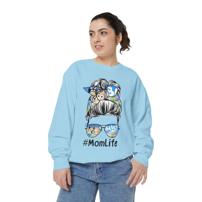 #MomLife Messy Bun Graphic Sweatshirt