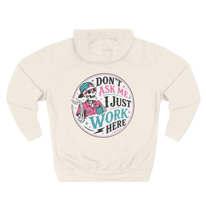Don't Ask Me, I Just Work Here Retro Skull Workwear Pullover
