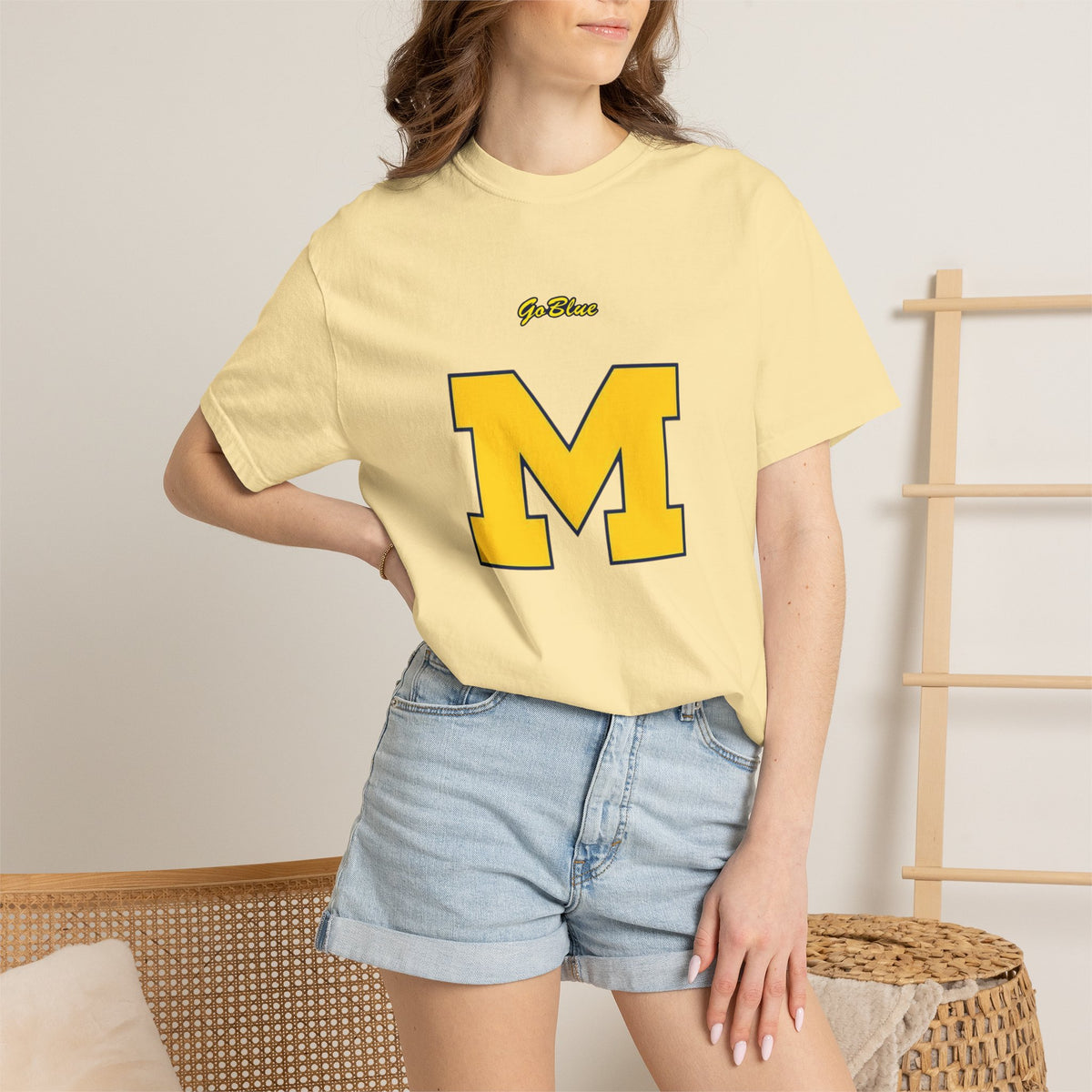 Go Blue M Block Letter T-Shirt | Collegiate Logo Tee