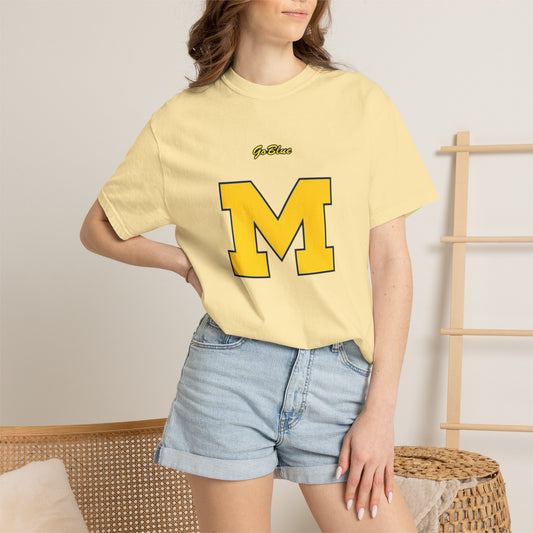 Go Blue M Block Letter T-Shirt | Collegiate Logo Tee