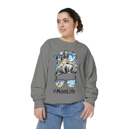 #MomLife Messy Bun Graphic Sweatshirt