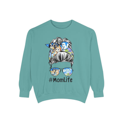 #MomLife Messy Bun Graphic Sweatshirt