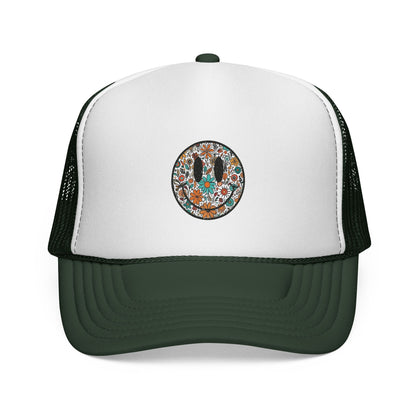 Floral Cactus Patch Trucker Cap | Southwestern Desert Flower Design