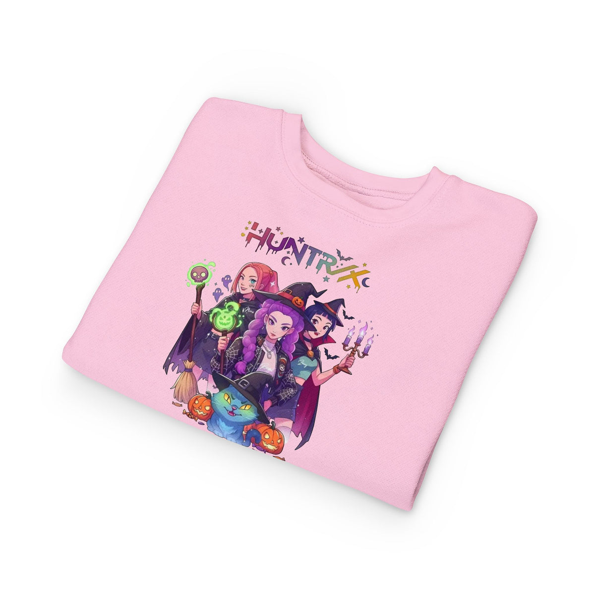 Cute Witch Sisters Halloween Crewneck - Toddler Sweatshirt