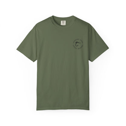 Swallow Baby Don't Spit Fishing Graphic T-Shirt | Retro Sunset Bass Design