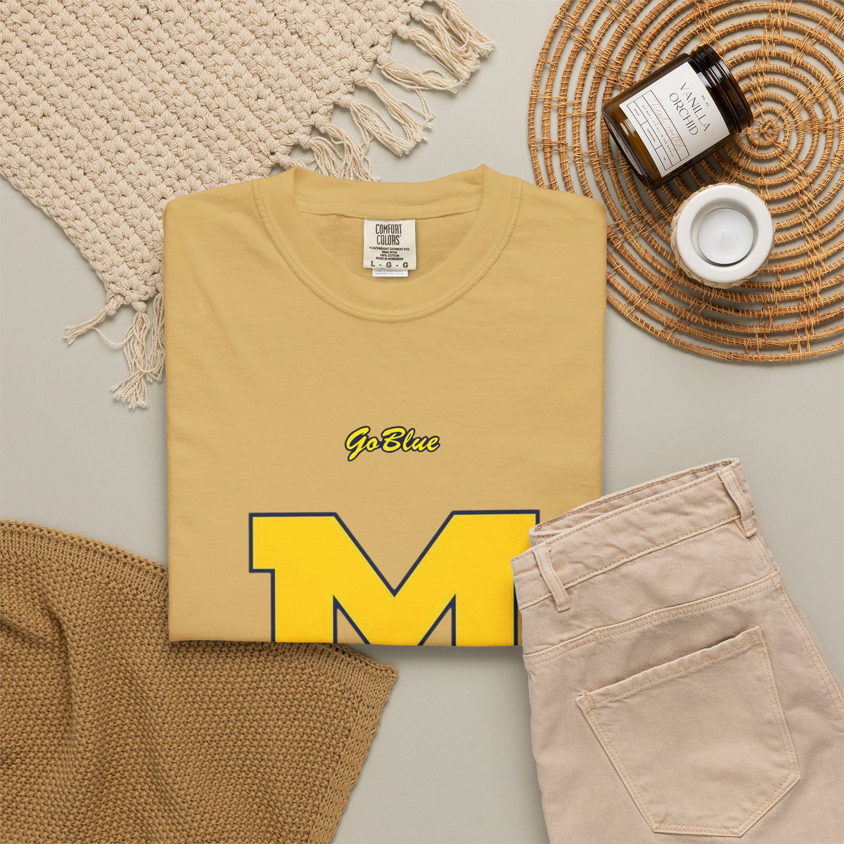 Go Blue M Block Letter T-Shirt | Collegiate Logo Tee