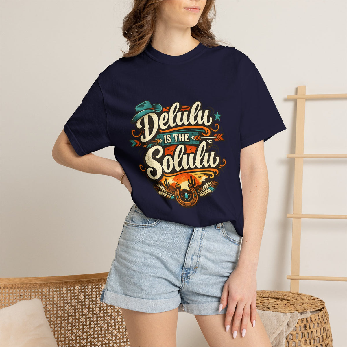 Delulu is the Solulu Retro Graphic Tee
