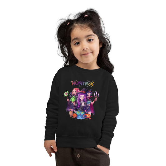 Cute Witch Sisters Halloween Crewneck - Toddler Sweatshirt