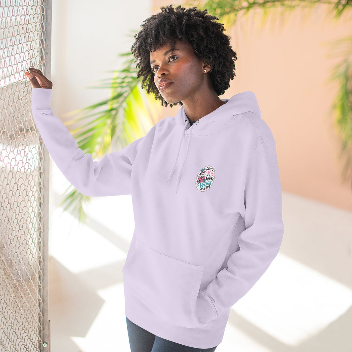 Don't Ask Me, I Just Work Here Retro Skull Workwear Pullover