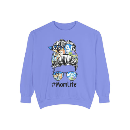 #MomLife Messy Bun Graphic Sweatshirt