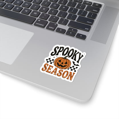 Spooky Season Pumpkin Sticker — Halloween Kiss-Cut Decal