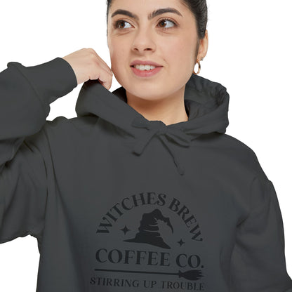 Witches Brew Coffee Co. Hoodie — "Stirring Up Trouble" Halloween Sweatshirt