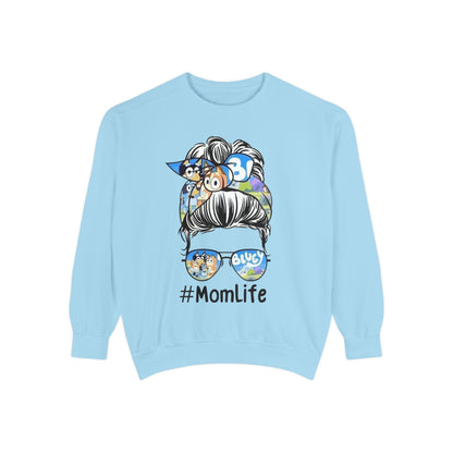 #MomLife Messy Bun Graphic Sweatshirt