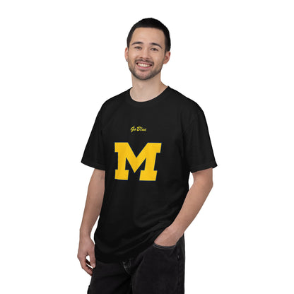 Go Blue M Block Letter T-Shirt | Collegiate Logo Tee