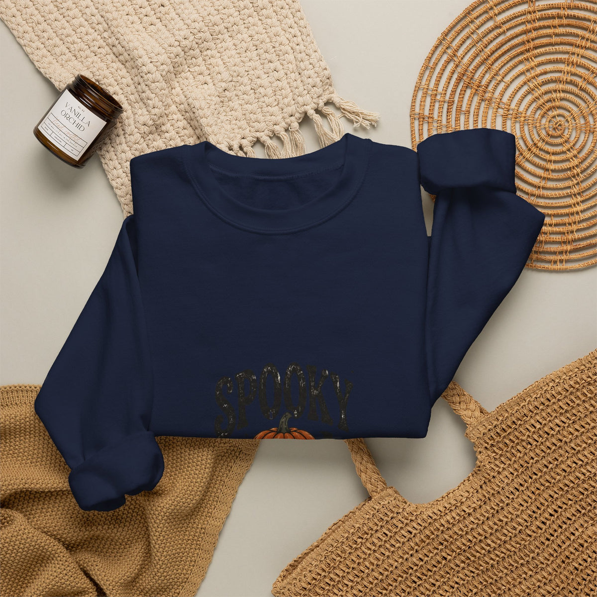 Spooky Season Sweatshirt — Vintage Pumpkin Halloween Crewneck