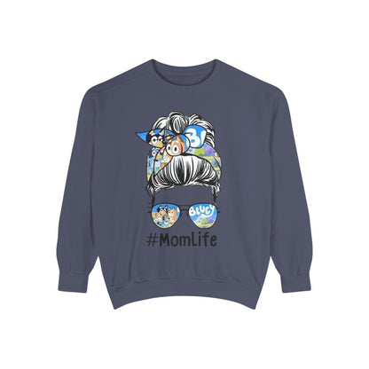 #MomLife Messy Bun Graphic Sweatshirt