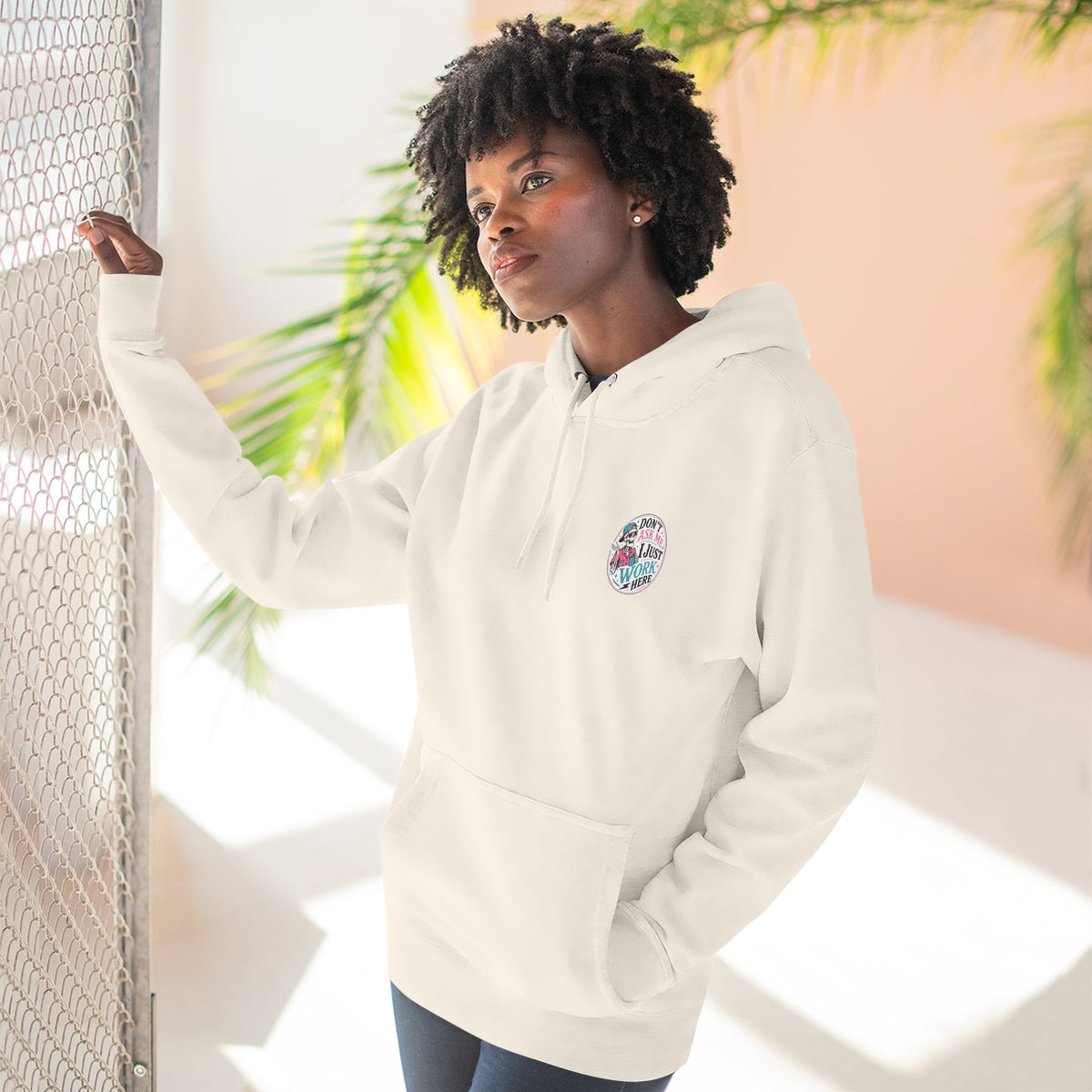 Don't Ask Me, I Just Work Here Retro Skull Workwear Pullover