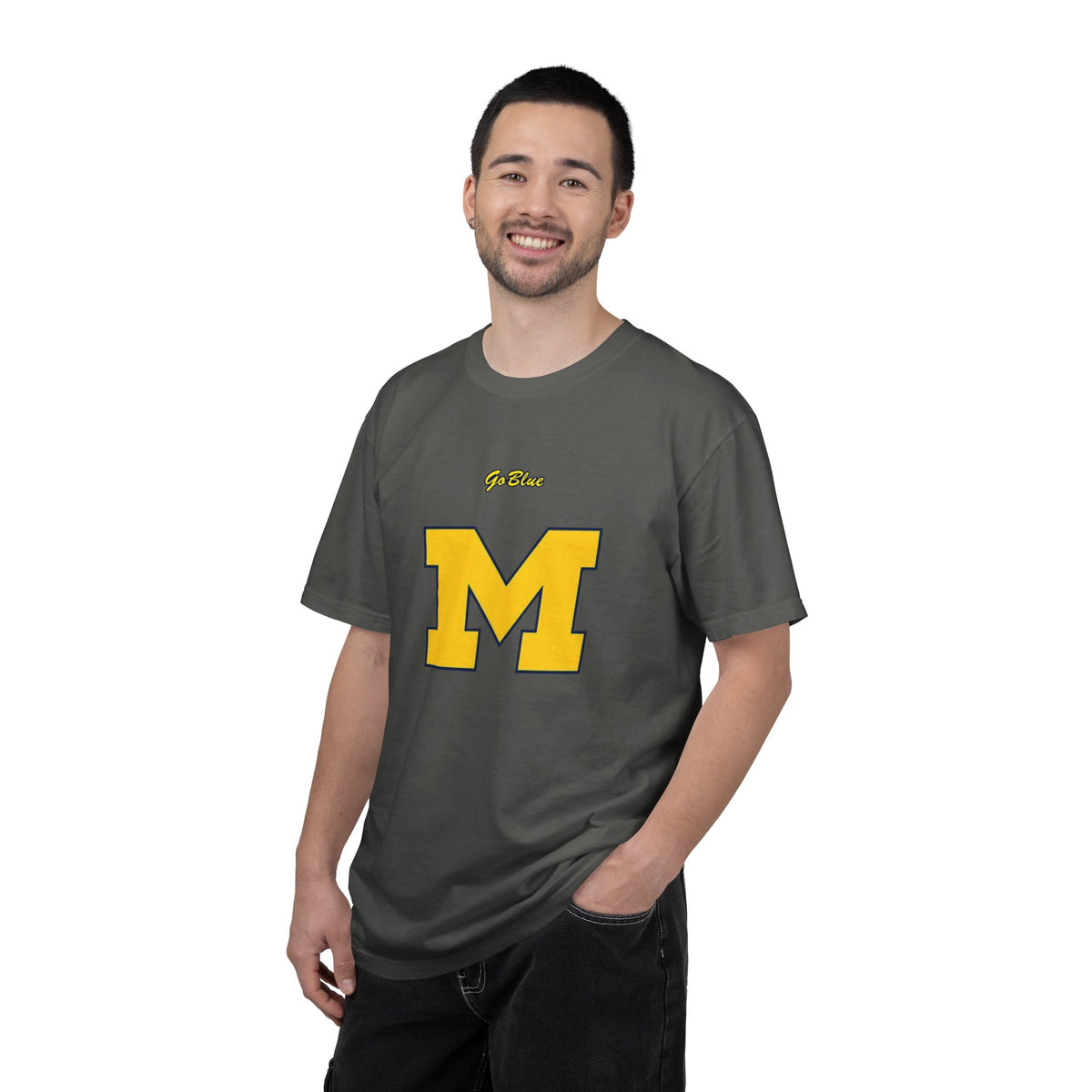 Go Blue M Block Letter T-Shirt | Collegiate Logo Tee