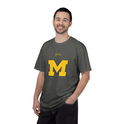 Go Blue M Block Letter T-Shirt | Collegiate Logo Tee