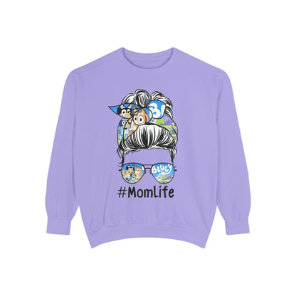 #MomLife Messy Bun Graphic Sweatshirt