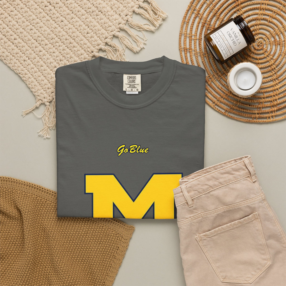Go Blue M Block Letter T-Shirt | Collegiate Logo Tee
