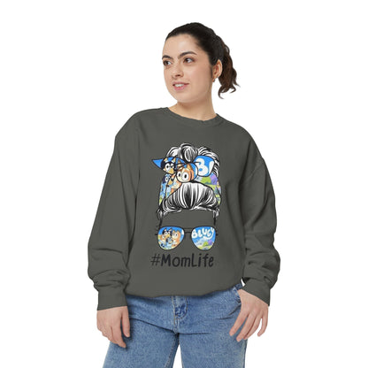 #MomLife Messy Bun Graphic Sweatshirt