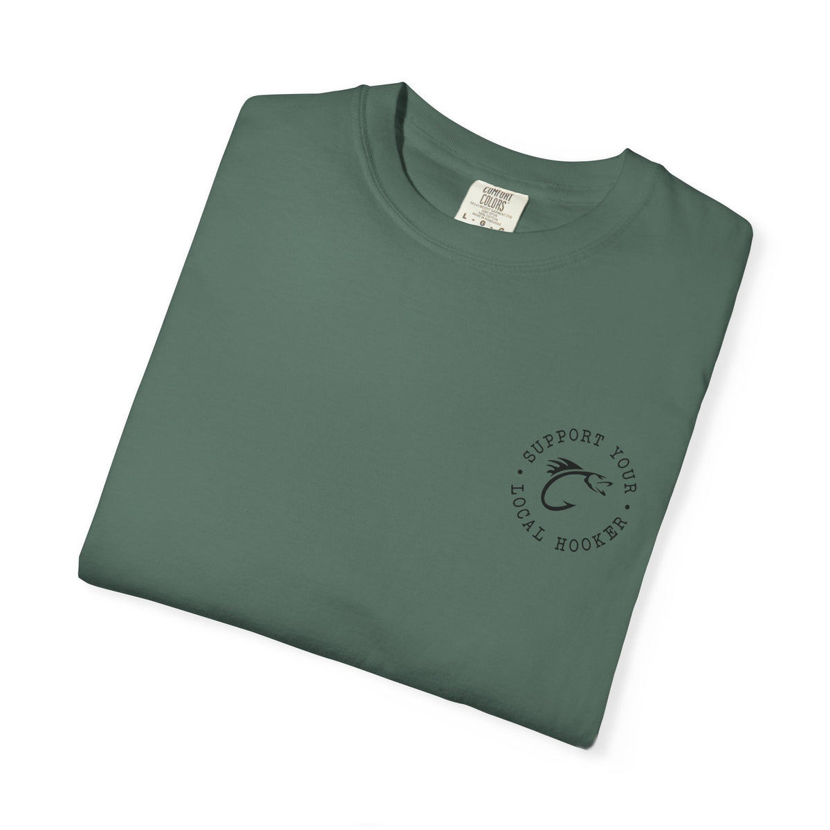 Swallow Baby Don't Spit Fishing Graphic T-Shirt | Retro Sunset Bass Design