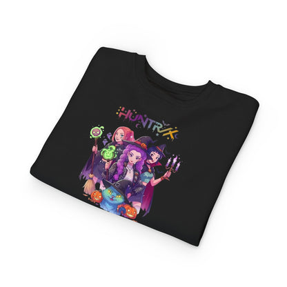 Cute Witch Sisters Halloween Crewneck - Toddler Sweatshirt