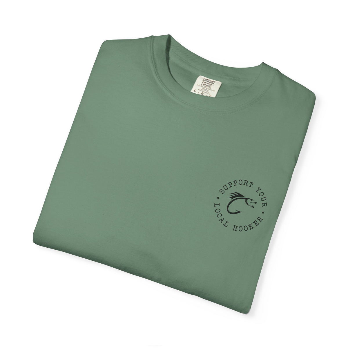 Swallow Baby Don't Spit Fishing Graphic T-Shirt | Retro Sunset Bass Design